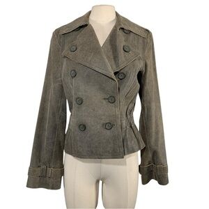 Vintage Express Distressed Leather Moto Jacket Size 6